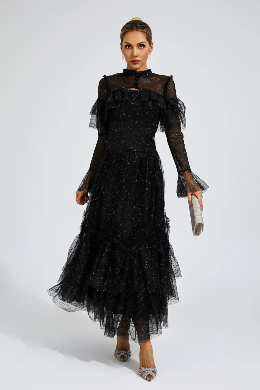 Cristal Elegant Mesh Dress