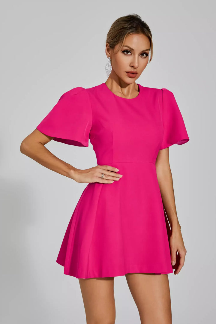 Chiara - Flared Sleeves Mini Dress