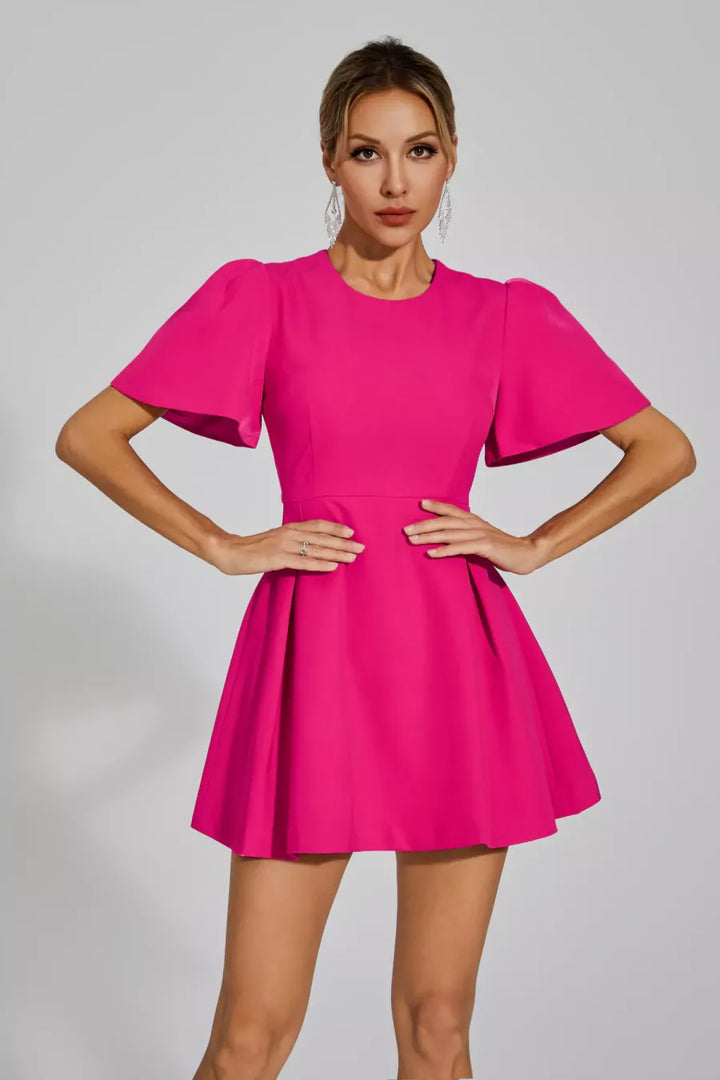 Chiara - Flared Sleeves Mini Dress
