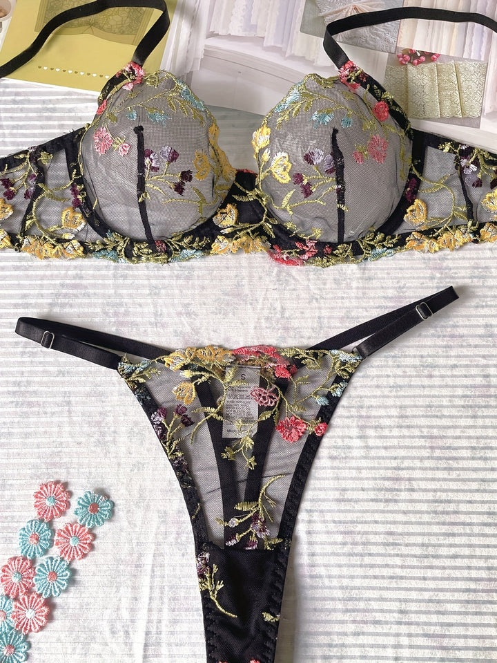 Islynn - Soulful Embroidered Lingerie Set