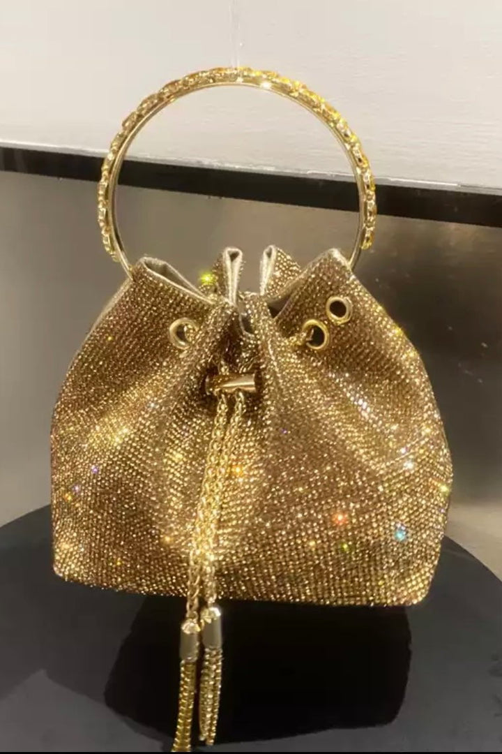 Hannelie - Rhinestone Detail Bucket Purse